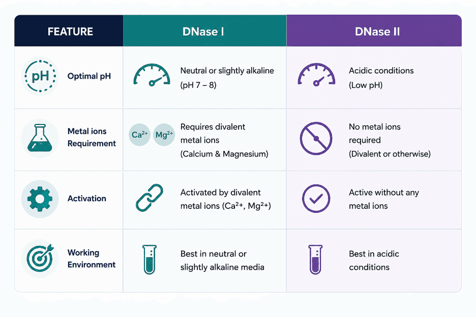 Exploring DNase families and their functions