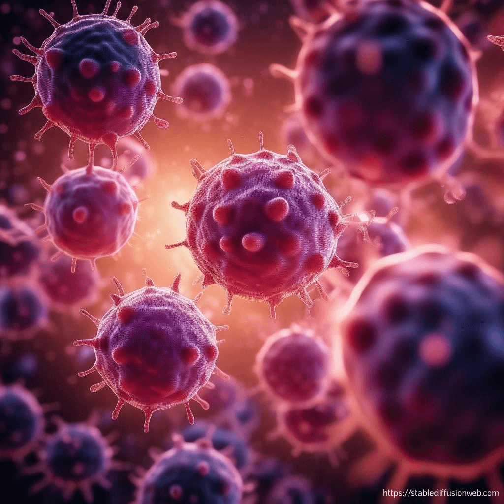 Colorful image of cancer cells