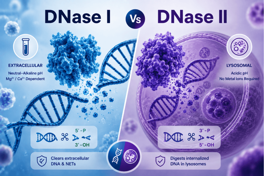 DNase I vs DNase II enzyme families