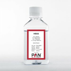 HBSS, w/o: Ca and Mg, w/o: Phenol red, w: 0.35 g/L NaHCO3