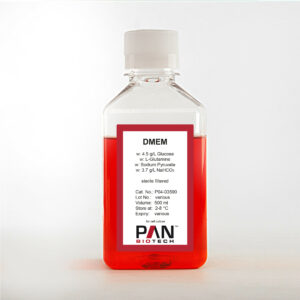 DMEM, w: 4.5 g/L Glucose, w: L-Glutamine, w: Sodium pyruvate, w: 3.7 g/L NaHCO3